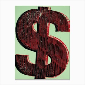 Dollar Sign 3 Canvas Print