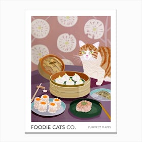 Foodie Cats Co Cat And Dim Sum 1 Canvas Print