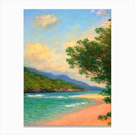El Yunque Beach Puerto Rico Monet Style Canvas Print