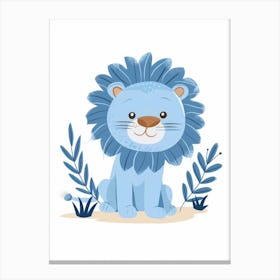 Blue Lion Canvas Print