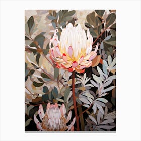Flower Illustration Protea 5 Canvas Print