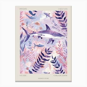 Purple Bamboo Shark Illustration 2 Poster Canvas Print