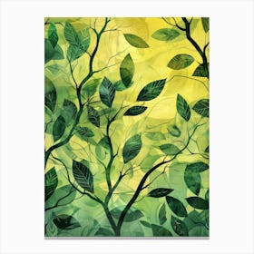 Abstract Of Leaves 3 Canvas Print