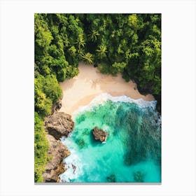 Aerial View Of A Tropical Beach 12 Canvas Print