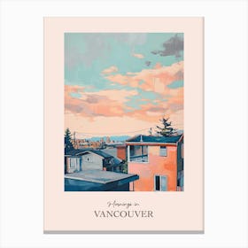 Mornings In Vancouver Rooftops Morning Skyline 4 Canvas Print