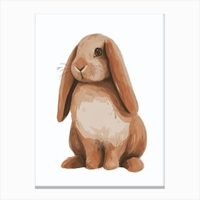 Satin Rabbit Kids Illustration 4 Canvas Print