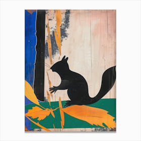 Squirrel 2 Cut Out Collage Canvas Print
