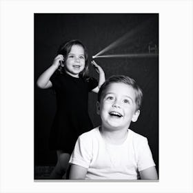 Black And White Portrait Canvas Print