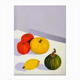 Hubbard Squash Tablescape vegetable Canvas Print