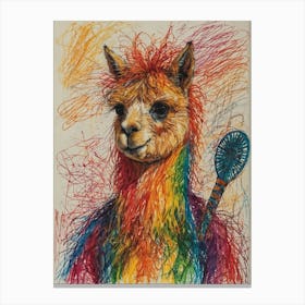 Rainbow Llama 3 Canvas Print