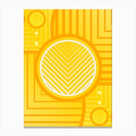 Geometric Abstract Glyph in Happy Yellow and Orange n.0064 Canvas Print