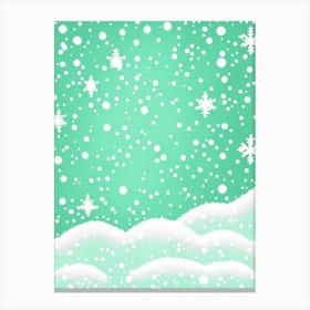 Snowfall, Snowflakes, Kids Illustration 2 Canvas Print