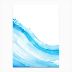 Blue Ocean Wave Watercolor Vertical Composition 68 Canvas Print