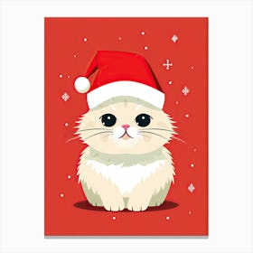 Santa Cat 2 Canvas Print