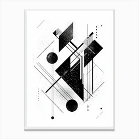 Abstract Black And White Print Canvas Print