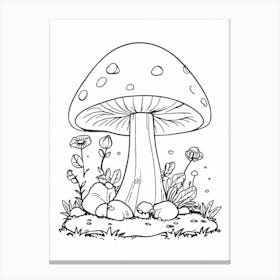 Mushroom Coloring Page Stampe su tela