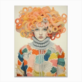 Mad Hair Day And Crochet Cardigan  Canvas Print