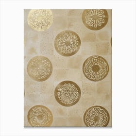 Gold Circles 7 Canvas Print