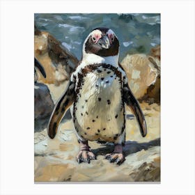 African Penguin Phillip Island The Penguin Parade Oil Painting 2 Canvas Print