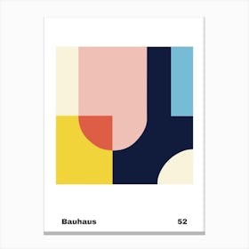Geometric Bauhaus Poster 52 Canvas Print