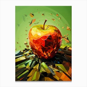 Polygonal Apple 2 Canvas Print