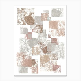 Abstract Brown Cubes Canvas Print