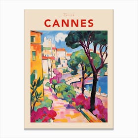 Cannes France 2 Fauvist Travel Poster Canvas Print
