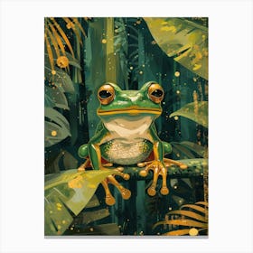 Frog In The Jungle Canvas Print