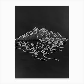 Ben Vorlich Loch Earn Mountain Line Drawing 3 Canvas Print