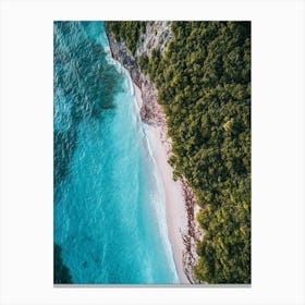 Aerial View Of A Tropical Beach 21 Canvas Print