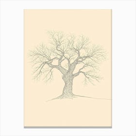 Tree Line Art 3 1 Canvas Print