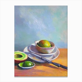 Avocado Still Life Painting vegetable Canvas Print