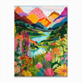 Abstract Mountain Colorful Canvas Print