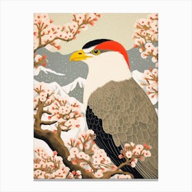 Bird Illustration Crested Caracara 1 Canvas Print