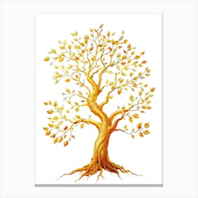 Golden Tree Of Life 3 Canvas Print