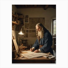 Leonardo da Vinci A Genius at Work Canvas Print