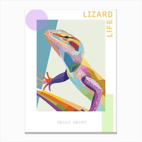Gecko Abstract Modern Illustration 1 Poster Canvas Print