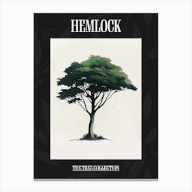 Hemlock Tree Pixel Illustration 3 Poster Canvas Print