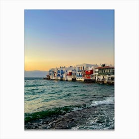 Sunset In Mykonos Canvas Print