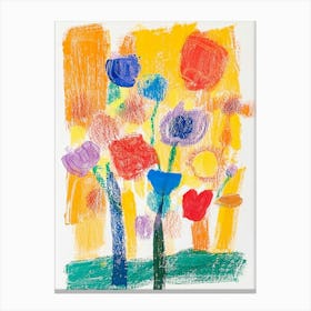 Child's Painting On Paper Canvas Print