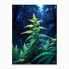 Marijuana In The Forest Canvas Print