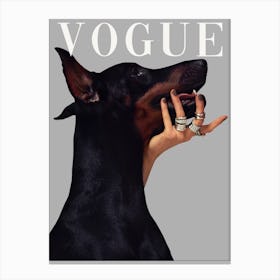 Doberman Vogue 1 Canvas Print