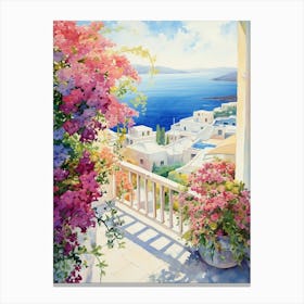 Mediterranean Majesty: Hotel Terrace Art Decor Canvas Print