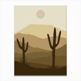 Cactus In The Desert 26 Canvas Print