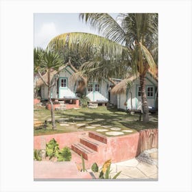 Tropical Garden Houses Canvas Print
