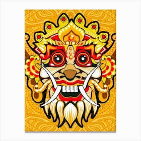Buddhist Deity Mask - Barong / Balinese mask / Bali mask Canvas Print