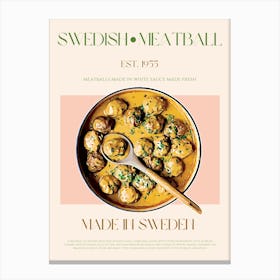 Swedish Meatball Mid Century Canvas Print