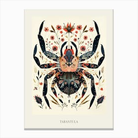 Colourful Insect Illustration Tarantula 2 Poster Canvas Print