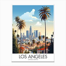 Los Angeles Travel Print California United Sunset Gift Canvas Print