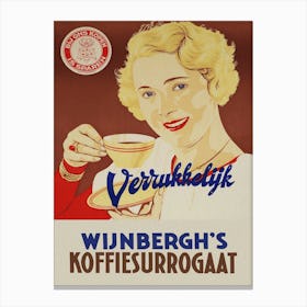 Verburgh'S Koffiesurgat - coffee vintage poster, coffee poster Canvas Print